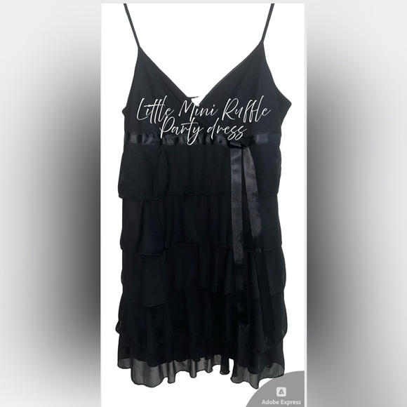 🪩Black Tired Ruffle Mini Dress by Charlotte Russe🪩 - Picture 1 of 6
